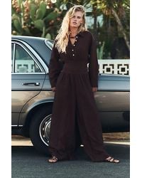 free-est - Sandshell Linen Tidepool Jumpsuit By - Lyst