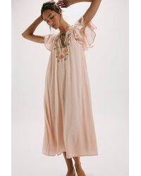 Free People - Savannah Rose Midi Dress - Lyst