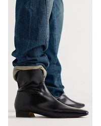 Free People - Easy Does It Leather Ankle Boots - Lyst