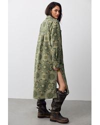 Free People - Brick Lane Jacquard Maxi Shirt Jacket Top - Lyst