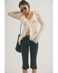 Free People - Dusk To Dawn Capri Jeans - Lyst