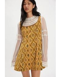 Free People - Petal Tapestry Mini Dress - Lyst