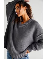 Free People - Alli V-neck Sweater At In Titan, Size: Xs - Lyst