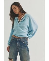 Free People - Porta Cashmere Henley Sweater - Lyst