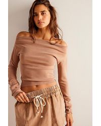 Free People - Gigi Long Sleeve At Free People In Macaroon, Size: Large - Lyst