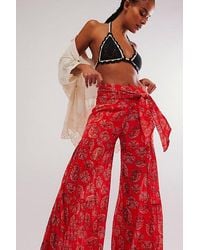 Free People - Fp One Good Day Printed Wide-Leg Pants - Lyst
