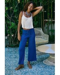 Free People - Avalon Cotton-Linen Sweater Pants - Lyst