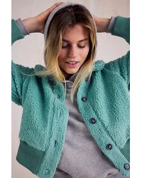 Free People - Molly Faux Sherpa Cardi - Lyst