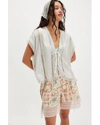 Free People - Marigold Shine Lace Top - Lyst