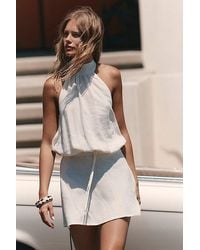 free-est - Sandshell Linen Drea Mini Dress By - Lyst