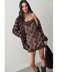 Free People - Canal Street Plaid Slip Dress Set - Lyst
