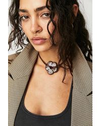 Free People - Baby Flower Cord Choker At In Tan - Lyst