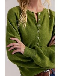 Free People - Porta Cashmere Henley Sweater - Lyst