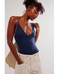 Intimately By Free People - Clean Lines Plunge Bodysuit - Lyst