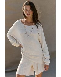 Free People - Rowan Sweater Short Set - Lyst