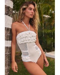 Nightcap - Gidget One-piece Swimsuit At Free People In Dove, Size: Small - Lyst