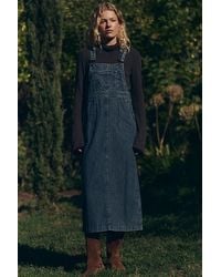 Free People - Hanson Solid Apron Midi Dress - Lyst