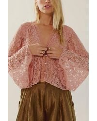 Free People - Whispering Love Lace Top - Lyst