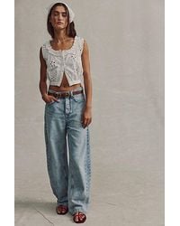 Free People - Truro Baggy Puddle Jeans - Lyst