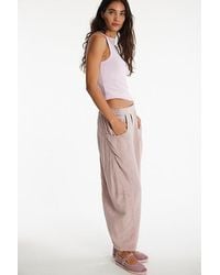 Free People - High Road Solid Pull-on Barrel Trousers - Lyst