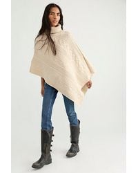 Free People - Cannon Cable Poncho - Lyst