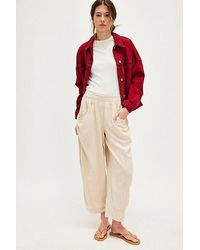 Free People - High Road Solid Pull-On Barrel Pants - Lyst