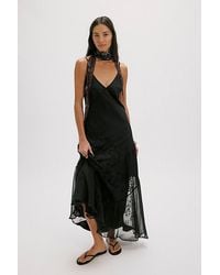 Nigel Preston - Patch Lace Chiffon Maxi Dress - Lyst