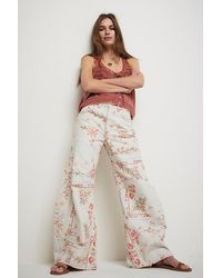 Eden Printed High Slouchy Jeans | Ivory Combo Cross Stitch Eden Printed High Slouchy Jeans | Ivory Combo Cross Stitch