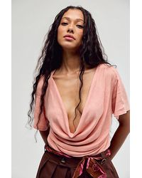 Free People - Waterfall Cowl-Neck Top - Lyst