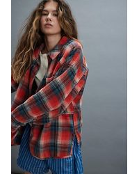 Free People - Cozy In Plaid Shirt - Lyst