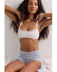 Intimately By Free People - Charlie Lace Microfiber Ribbed Square-Neck Bralette By - Lyst