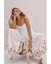 Free People - Raffia Blooms Jumpsuit - Lyst
