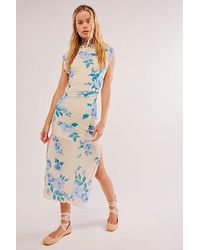 Free People - Carmel Midi Dress At In Ivory Combo, Size: Xs - Lyst