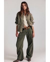 Free People - Spotlight Washed Barrel Chino Trousers - Lyst