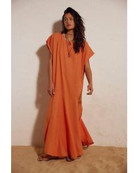 free-est - Sandshell Linen Tierney Maxi Dress By - Lyst