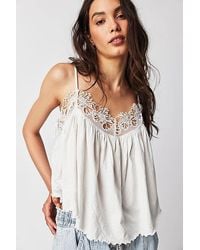 Free People - Kayla Tank Top At In Ivory, Size: Small - Lyst