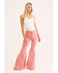 Free People Just Float On Flare Jeans - Pink
