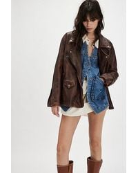 Free People - We The Free Jealousy Leather Moto Jacket - Lyst