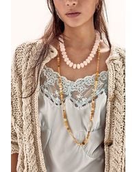 Free People - Sabina Semiprecious Beaded Stone Choker Necklace - Lyst