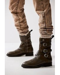 Free People - Dusty Buckle Boots At Free People In Bitter Olive, Size: Eu 37.5 - Lyst