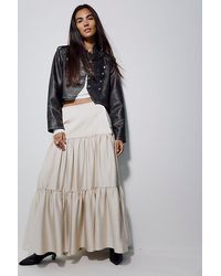 Free People - Juliette Satin Maxi Skirt - Lyst