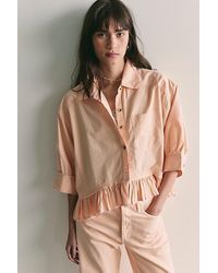 Free People - Bailey Solid Shirt - Lyst