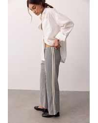 DONNI. - The Cotton Gingham Stripe Crop Pants - Lyst