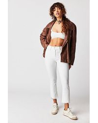 Mother - Insider Crop Step Fray Jeans At Free People In Fairest Of Them All, Size: 26 - Lyst