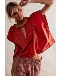 Free People - Front To Back Top At Free People In Rad Mango, Size: Xs - Lyst