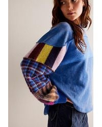 Free People - Easy On Me Pullover At Free People In Blue Lit Combo, Size: Large - Lyst