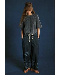 Free People - Easy Peasy Printed Pull-On Jeans - Lyst