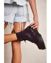 Dr. Martens - Jadon Lace-up Boots At Free People In Burgundy, Size: Us 6 - Lyst