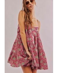 Free People - Wilder Days Printed Mini Dress - Lyst