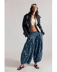 Free People - Moonflower Printed Pull-On Balloon Pants - Lyst